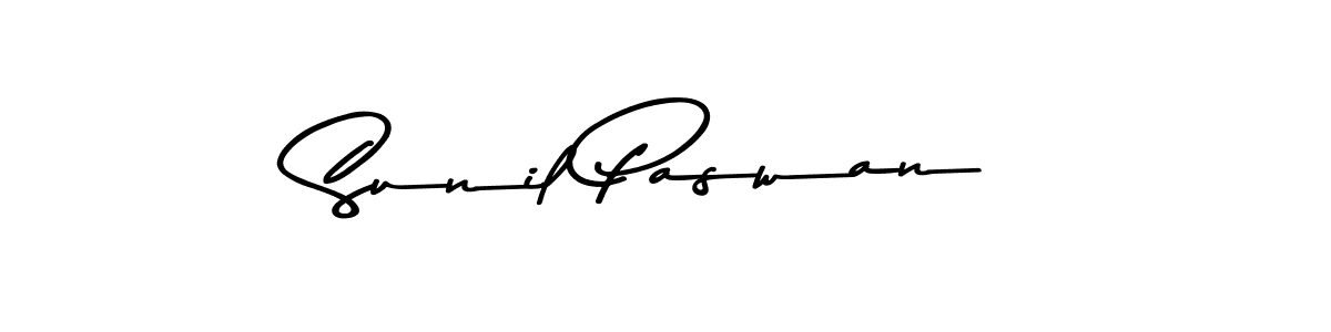 Design your own signature with our free online signature maker. With this signature software, you can create a handwritten (Asem Kandis PERSONAL USE) signature for name Sunil Paswan. Sunil Paswan signature style 9 images and pictures png