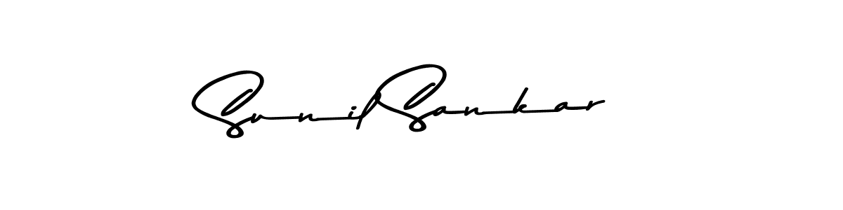 Create a beautiful signature design for name Sunil Sankar. With this signature (Asem Kandis PERSONAL USE) fonts, you can make a handwritten signature for free. Sunil Sankar signature style 9 images and pictures png