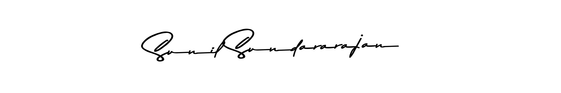 How to make Sunil Sundararajan name signature. Use Asem Kandis PERSONAL USE style for creating short signs online. This is the latest handwritten sign. Sunil Sundararajan signature style 9 images and pictures png