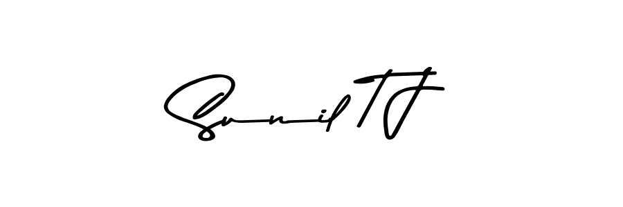 if you are searching for the best signature style for your name Sunil T J. so please give up your signature search. here we have designed multiple signature styles  using Asem Kandis PERSONAL USE. Sunil T J signature style 9 images and pictures png