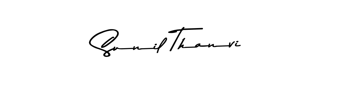 Design your own signature with our free online signature maker. With this signature software, you can create a handwritten (Asem Kandis PERSONAL USE) signature for name Sunil Thanvi. Sunil Thanvi signature style 9 images and pictures png