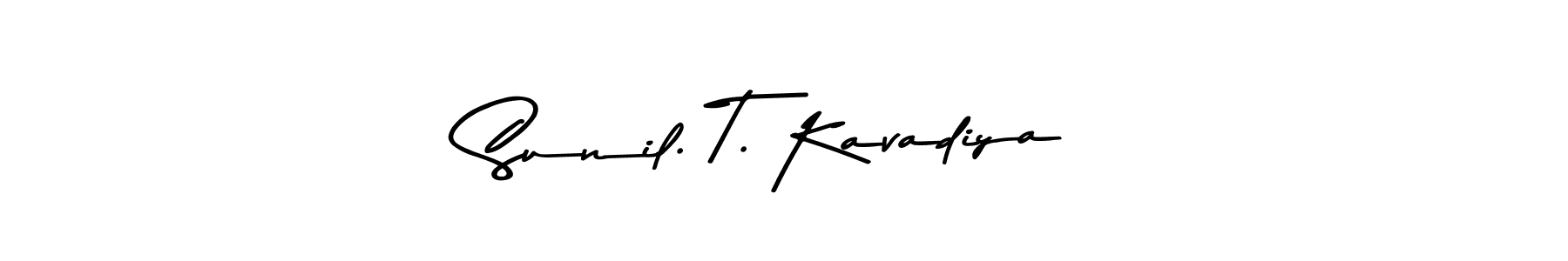 Use a signature maker to create a handwritten signature online. With this signature software, you can design (Asem Kandis PERSONAL USE) your own signature for name Sunil. T. Kavadiya. Sunil. T. Kavadiya signature style 9 images and pictures png