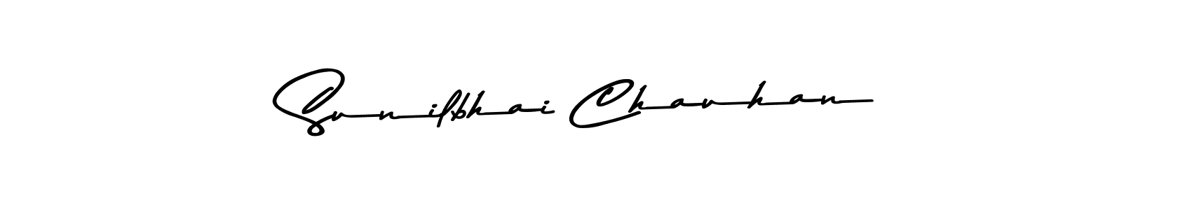 Use a signature maker to create a handwritten signature online. With this signature software, you can design (Asem Kandis PERSONAL USE) your own signature for name Sunilbhai Chauhan. Sunilbhai Chauhan signature style 9 images and pictures png