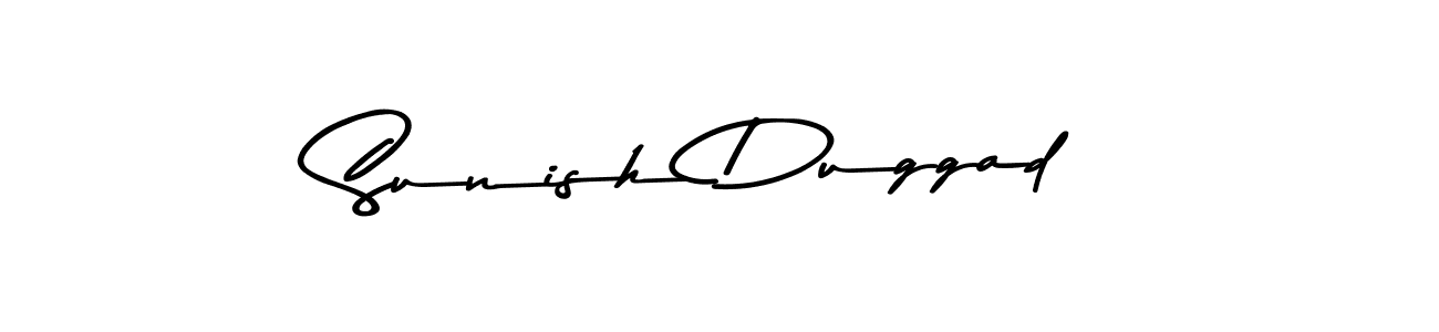 You should practise on your own different ways (Asem Kandis PERSONAL USE) to write your name (Sunish Duggad) in signature. don't let someone else do it for you. Sunish Duggad signature style 9 images and pictures png