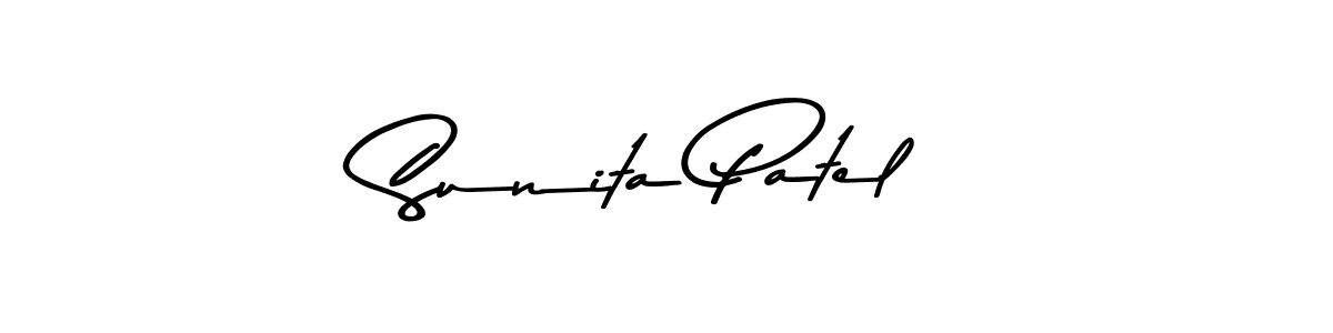 Make a beautiful signature design for name Sunita Patel. With this signature (Asem Kandis PERSONAL USE) style, you can create a handwritten signature for free. Sunita Patel signature style 9 images and pictures png