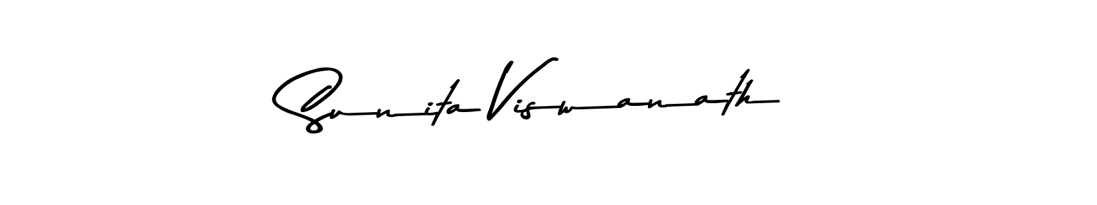 How to make Sunita Viswanath name signature. Use Asem Kandis PERSONAL USE style for creating short signs online. This is the latest handwritten sign. Sunita Viswanath signature style 9 images and pictures png