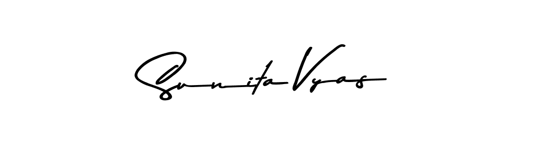 How to make Sunita Vyas name signature. Use Asem Kandis PERSONAL USE style for creating short signs online. This is the latest handwritten sign. Sunita Vyas signature style 9 images and pictures png