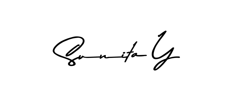 How to make Sunita Y signature? Asem Kandis PERSONAL USE is a professional autograph style. Create handwritten signature for Sunita Y name. Sunita Y signature style 9 images and pictures png