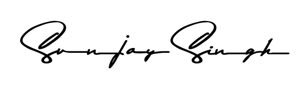 Try this chic Sunjay Singh handwritten sign style. Using Asem Kandis PERSONAL USE font elements, it gives your name a sleek, memorable identity. Sunjay Singh signature style 9 images and pictures png