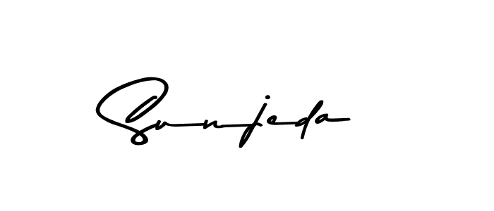 Design your own signature with our free online signature maker. With this signature software, you can create a handwritten (Asem Kandis PERSONAL USE) signature for name Sunjeda. Sunjeda signature style 9 images and pictures png