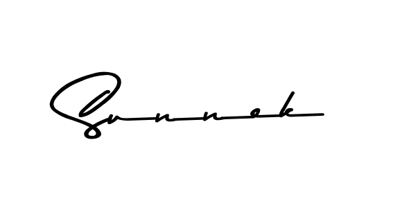 Also You can easily find your signature by using the search form. We will create Sunnek name handwritten signature images for you free of cost using Asem Kandis PERSONAL USE sign style. Sunnek signature style 9 images and pictures png