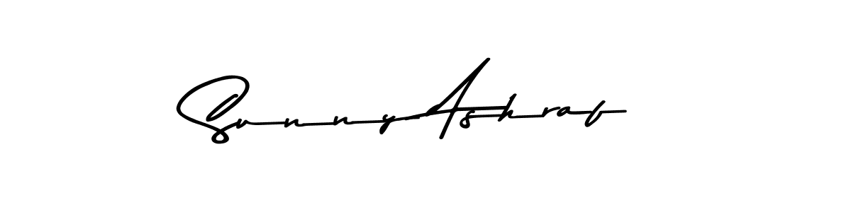 How to make Sunny Ashraf name signature. Use Asem Kandis PERSONAL USE style for creating short signs online. This is the latest handwritten sign. Sunny Ashraf signature style 9 images and pictures png