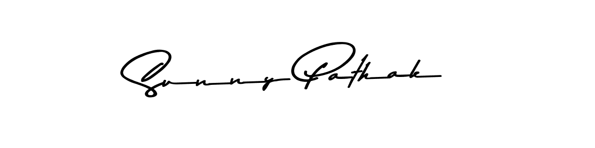 Sunny Pathak stylish signature style. Best Handwritten Sign (Asem Kandis PERSONAL USE) for my name. Handwritten Signature Collection Ideas for my name Sunny Pathak. Sunny Pathak signature style 9 images and pictures png