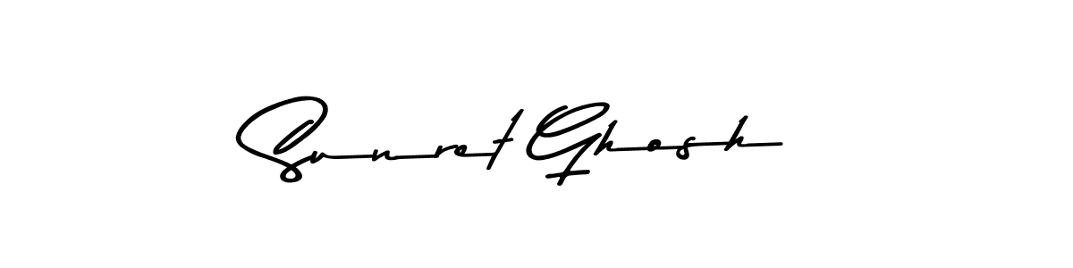 Make a beautiful signature design for name Sunret Ghosh. With this signature (Asem Kandis PERSONAL USE) style, you can create a handwritten signature for free. Sunret Ghosh signature style 9 images and pictures png