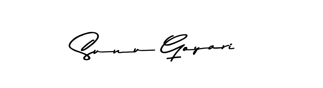 Make a beautiful signature design for name Sunu Goyari. With this signature (Asem Kandis PERSONAL USE) style, you can create a handwritten signature for free. Sunu Goyari signature style 9 images and pictures png