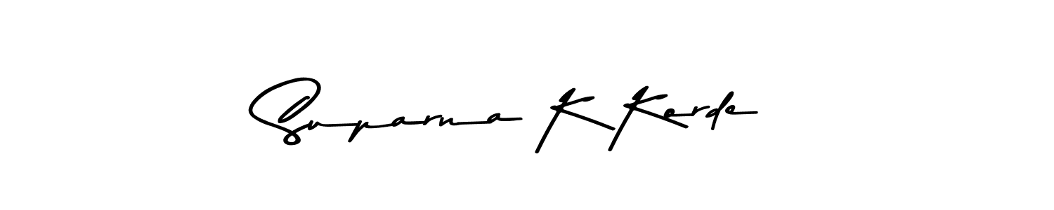 How to make Suparna K Korde signature? Asem Kandis PERSONAL USE is a professional autograph style. Create handwritten signature for Suparna K Korde name. Suparna K Korde signature style 9 images and pictures png