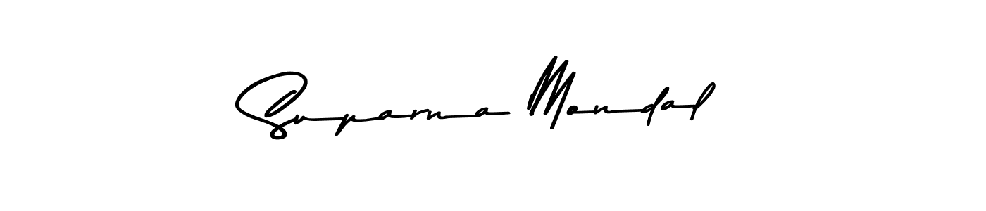 Make a beautiful signature design for name Suparna Mondal. With this signature (Asem Kandis PERSONAL USE) style, you can create a handwritten signature for free. Suparna Mondal signature style 9 images and pictures png