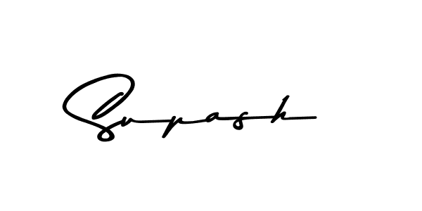 How to make Supash name signature. Use Asem Kandis PERSONAL USE style for creating short signs online. This is the latest handwritten sign. Supash signature style 9 images and pictures png