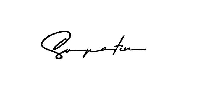 How to make Supatin name signature. Use Asem Kandis PERSONAL USE style for creating short signs online. This is the latest handwritten sign. Supatin signature style 9 images and pictures png