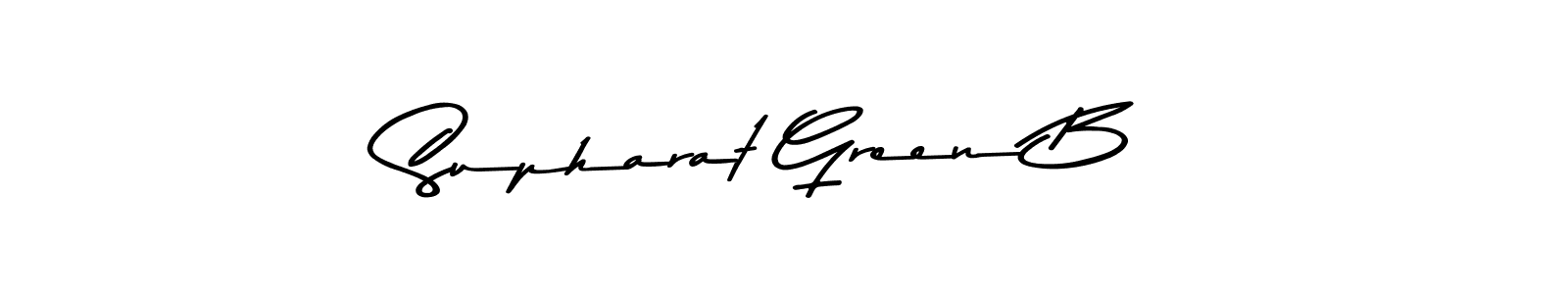 Make a short Supharat Green B signature style. Manage your documents anywhere anytime using Asem Kandis PERSONAL USE. Create and add eSignatures, submit forms, share and send files easily. Supharat Green B signature style 9 images and pictures png