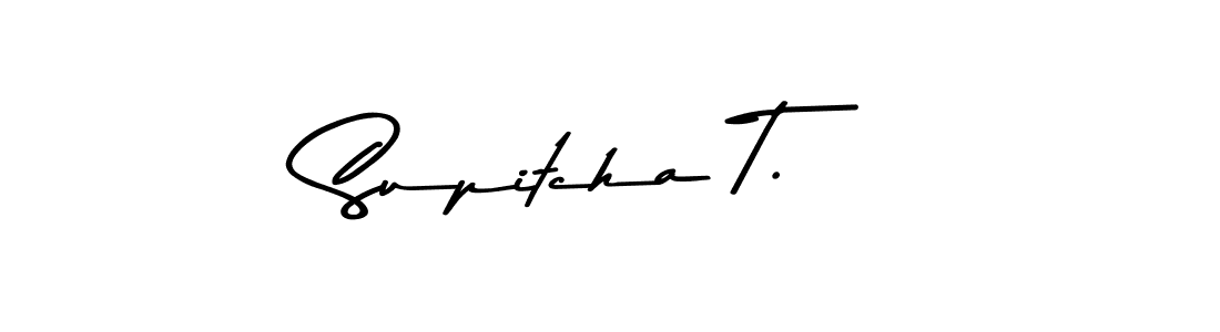 Design your own signature with our free online signature maker. With this signature software, you can create a handwritten (Asem Kandis PERSONAL USE) signature for name Supitcha T.. Supitcha T. signature style 9 images and pictures png