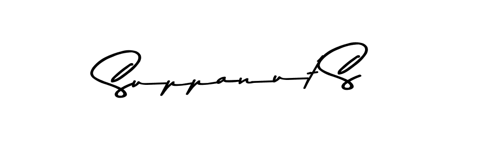 You should practise on your own different ways (Asem Kandis PERSONAL USE) to write your name (Suppanut S) in signature. don't let someone else do it for you. Suppanut S signature style 9 images and pictures png