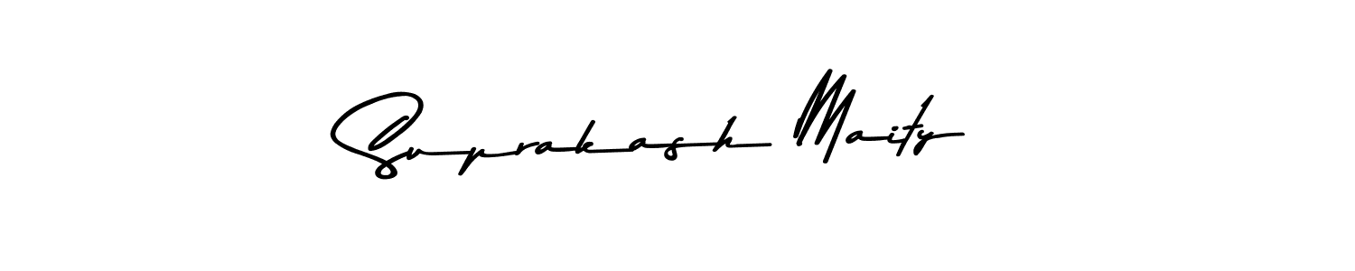 Create a beautiful signature design for name Suprakash Maity. With this signature (Asem Kandis PERSONAL USE) fonts, you can make a handwritten signature for free. Suprakash Maity signature style 9 images and pictures png