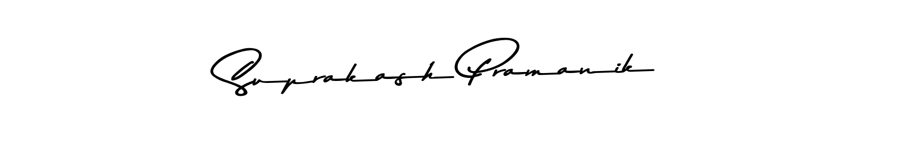 Make a beautiful signature design for name Suprakash Pramanik. With this signature (Asem Kandis PERSONAL USE) style, you can create a handwritten signature for free. Suprakash Pramanik signature style 9 images and pictures png