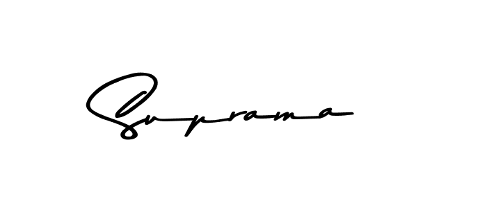 How to make Suprama name signature. Use Asem Kandis PERSONAL USE style for creating short signs online. This is the latest handwritten sign. Suprama signature style 9 images and pictures png