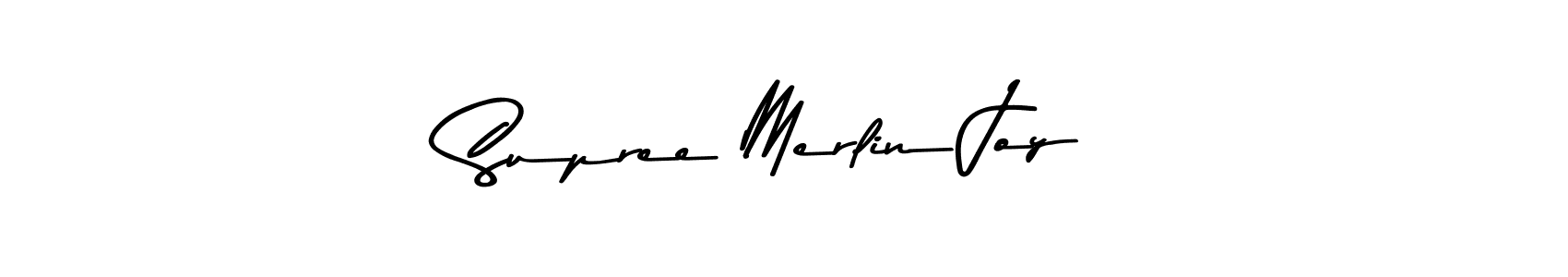 Asem Kandis PERSONAL USE is a professional signature style that is perfect for those who want to add a touch of class to their signature. It is also a great choice for those who want to make their signature more unique. Get Supree Merlin Joy name to fancy signature for free. Supree Merlin Joy signature style 9 images and pictures png