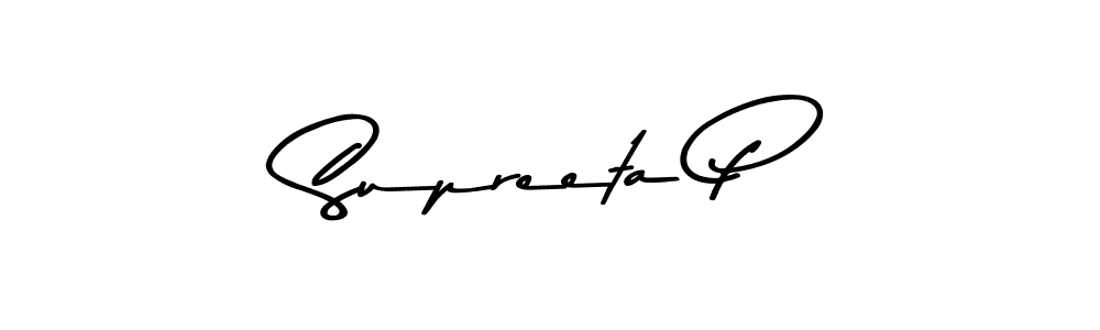 How to make Supreeta P signature? Asem Kandis PERSONAL USE is a professional autograph style. Create handwritten signature for Supreeta P name. Supreeta P signature style 9 images and pictures png