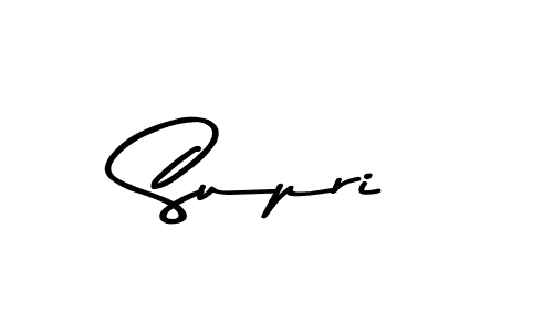 Make a beautiful signature design for name Supri. With this signature (Asem Kandis PERSONAL USE) style, you can create a handwritten signature for free. Supri signature style 9 images and pictures png