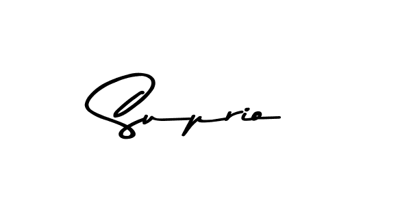 How to make Suprio name signature. Use Asem Kandis PERSONAL USE style for creating short signs online. This is the latest handwritten sign. Suprio signature style 9 images and pictures png