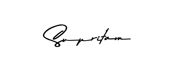 Design your own signature with our free online signature maker. With this signature software, you can create a handwritten (Asem Kandis PERSONAL USE) signature for name Supritam. Supritam signature style 9 images and pictures png