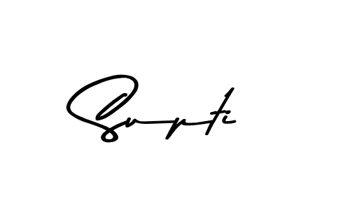 Create a beautiful signature design for name Supti. With this signature (Asem Kandis PERSONAL USE) fonts, you can make a handwritten signature for free. Supti signature style 9 images and pictures png