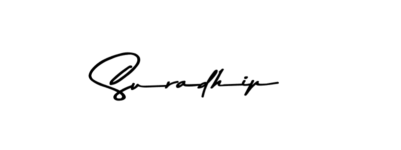 Use a signature maker to create a handwritten signature online. With this signature software, you can design (Asem Kandis PERSONAL USE) your own signature for name Suradhip. Suradhip signature style 9 images and pictures png