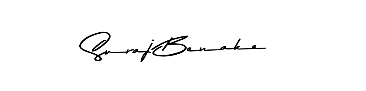 How to make Suraj Benake name signature. Use Asem Kandis PERSONAL USE style for creating short signs online. This is the latest handwritten sign. Suraj Benake signature style 9 images and pictures png