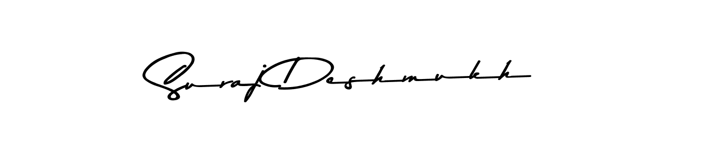 You can use this online signature creator to create a handwritten signature for the name Suraj Deshmukh. This is the best online autograph maker. Suraj Deshmukh signature style 9 images and pictures png