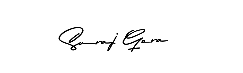 How to make Suraj Gora name signature. Use Asem Kandis PERSONAL USE style for creating short signs online. This is the latest handwritten sign. Suraj Gora signature style 9 images and pictures png