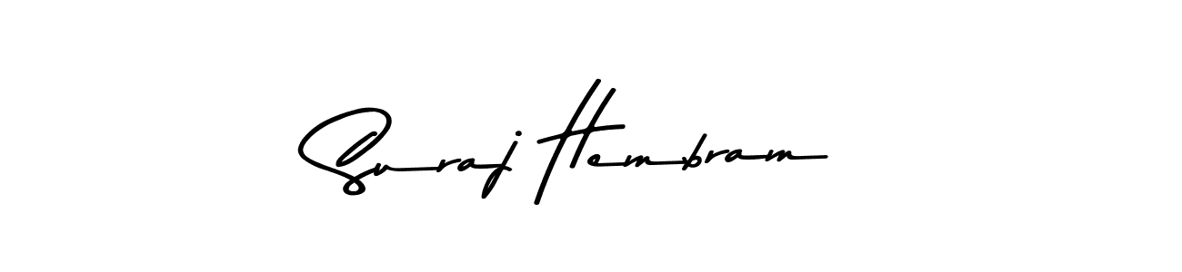 Create a beautiful signature design for name Suraj Hembram. With this signature (Asem Kandis PERSONAL USE) fonts, you can make a handwritten signature for free. Suraj Hembram signature style 9 images and pictures png
