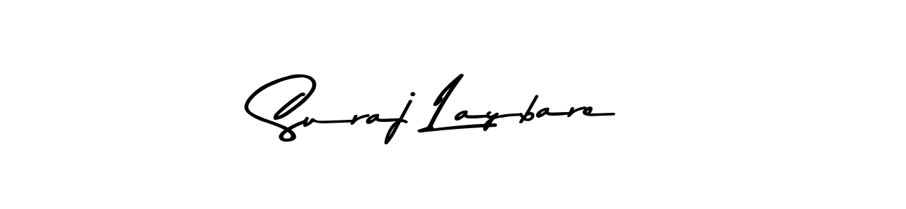 Create a beautiful signature design for name Suraj Laybare. With this signature (Asem Kandis PERSONAL USE) fonts, you can make a handwritten signature for free. Suraj Laybare signature style 9 images and pictures png