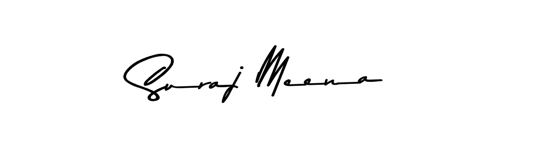 Create a beautiful signature design for name Suraj Meena. With this signature (Asem Kandis PERSONAL USE) fonts, you can make a handwritten signature for free. Suraj Meena signature style 9 images and pictures png
