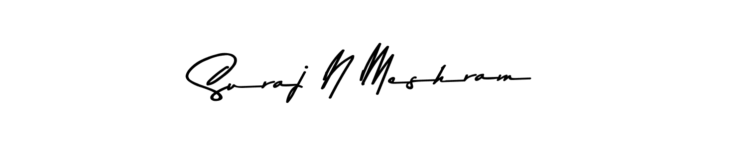 Also we have Suraj N Meshram name is the best signature style. Create professional handwritten signature collection using Asem Kandis PERSONAL USE autograph style. Suraj N Meshram signature style 9 images and pictures png