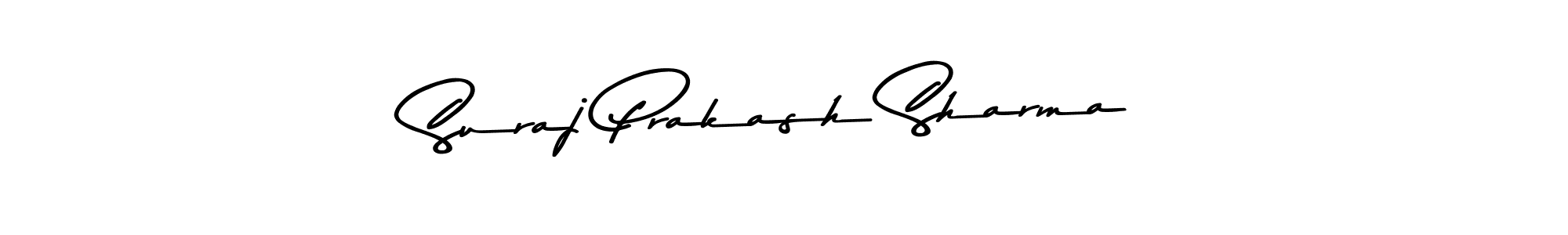 How to make Suraj Prakash Sharma name signature. Use Asem Kandis PERSONAL USE style for creating short signs online. This is the latest handwritten sign. Suraj Prakash Sharma signature style 9 images and pictures png