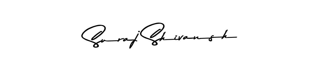 Create a beautiful signature design for name Suraj Shivansh. With this signature (Asem Kandis PERSONAL USE) fonts, you can make a handwritten signature for free. Suraj Shivansh signature style 9 images and pictures png