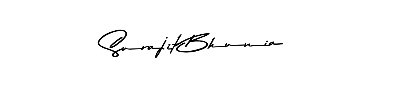 The best way (Asem Kandis PERSONAL USE) to make a short signature is to pick only two or three words in your name. The name Surajit Bhunia include a total of six letters. For converting this name. Surajit Bhunia signature style 9 images and pictures png