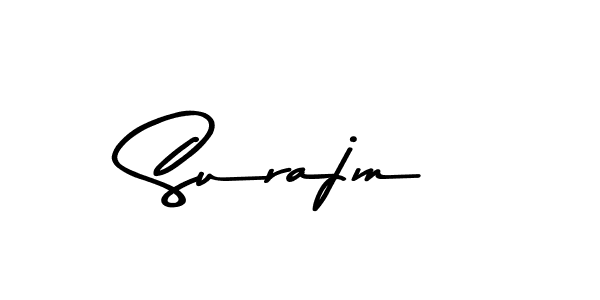 How to make Surajm name signature. Use Asem Kandis PERSONAL USE style for creating short signs online. This is the latest handwritten sign. Surajm signature style 9 images and pictures png