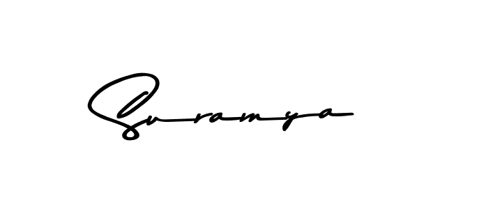 How to make Suramya name signature. Use Asem Kandis PERSONAL USE style for creating short signs online. This is the latest handwritten sign. Suramya signature style 9 images and pictures png