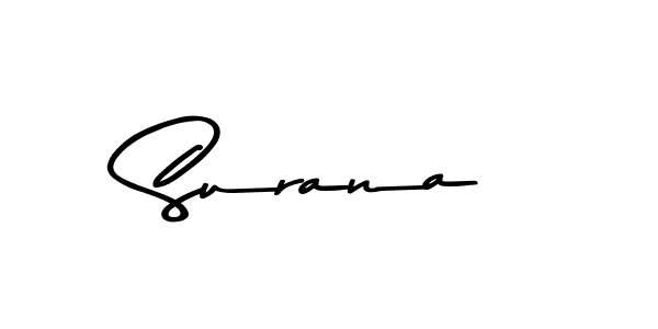 Make a beautiful signature design for name Surana. With this signature (Asem Kandis PERSONAL USE) style, you can create a handwritten signature for free. Surana signature style 9 images and pictures png