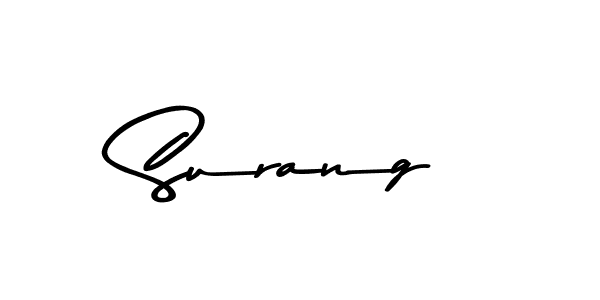 Make a beautiful signature design for name Surang. With this signature (Asem Kandis PERSONAL USE) style, you can create a handwritten signature for free. Surang signature style 9 images and pictures png